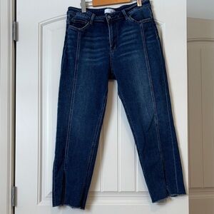 Vervet Jeans Front Seam Split Leg | Raw Hem |SZ 31 Stretch Straight Denim